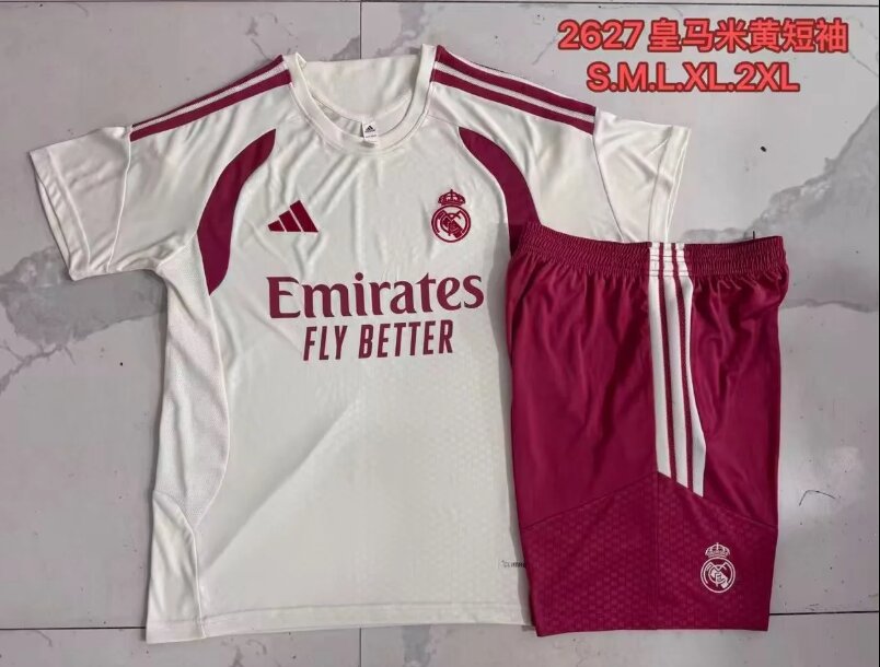 AAA Quality Real Madrid 26/27 White/Pink Training Kit